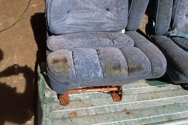 The section of the car seat looks as good as new.
