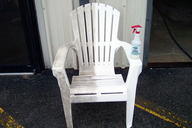 Hard-to-clean plastic lawn furniture